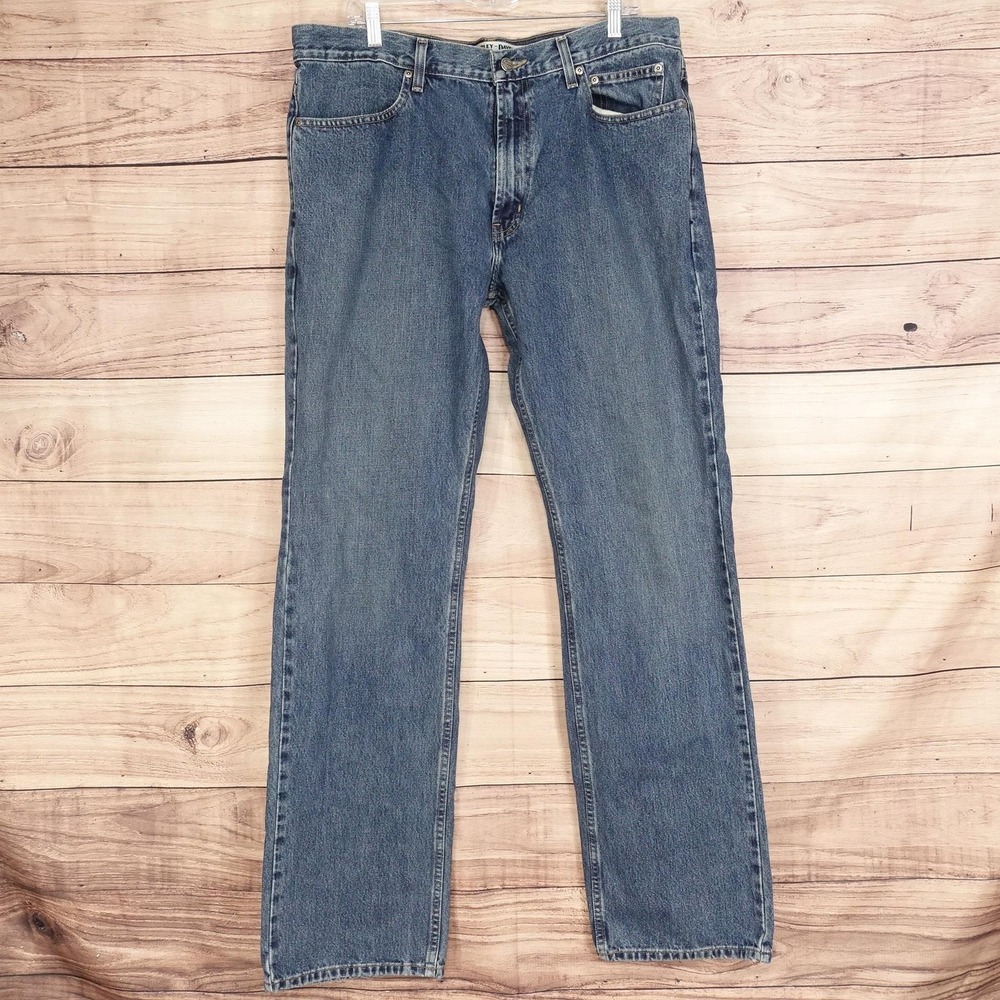 Harley-Davidson Jeans Mens 38x36 Blue Medium Wash Boot Cut Denim Pants